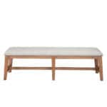 Contemporary Natural Dining Bench Solid Pine and Veneer
