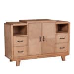 Natural Solid Pine Contemporary Sideboard with Drawers and Cabinets