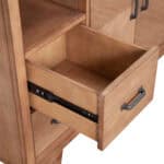 Natural Solid Pine Contemporary Sideboard with Drawers and Cabinets