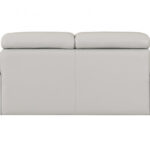 Light Gray Italian Leather 5-Person Sofa and Loveseat Set