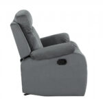 Gray Microsuede Reclining Sofa and Loveseat Set for 5