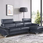 Navy Blue Italian Leather L-Shaped Sofa with Chaise Sectional 18 Navy Blue Italian Leather L-Shaped Sofa with Chaise Sectional