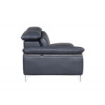 Navy Blue Italian Leather L-Shaped Sofa with Chaise Sectional 12 Navy Blue Italian Leather L-Shaped Sofa with Chaise Sectional