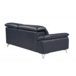 Navy Blue Italian Leather L-Shaped Sofa with Chaise Sectional 14 Navy Blue Italian Leather L-Shaped Sofa with Chaise Sectional