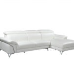 Italian White L-Shaped Leather Sectional Sofa with Chaise 10 Italian White L-Shaped Leather Sectional Sofa with Chaise