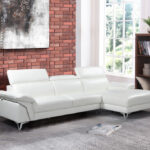 Italian White L-Shaped Leather Sectional Sofa with Chaise 18 Italian White L-Shaped Leather Sectional Sofa with Chaise