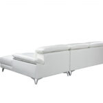 Italian White L-Shaped Leather Sectional Sofa with Chaise 12 Italian White L-Shaped Leather Sectional Sofa with Chaise
