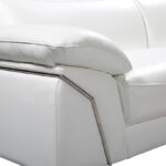 Italian White L-Shaped Leather Sectional Sofa with Chaise 13 Italian White L-Shaped Leather Sectional Sofa with Chaise