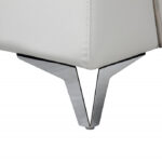 Italian White L-Shaped Leather Sectional Sofa with Chaise 14 Italian White L-Shaped Leather Sectional Sofa with Chaise