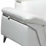 Italian White L-Shaped Leather Sectional Sofa with Chaise 15 Italian White L-Shaped Leather Sectional Sofa with Chaise