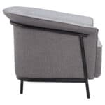 Slate Gray Vinyl Accent Chair with Steel Frame and Armrests 8 Slate Gray Vinyl Accent Chair with Steel Frame and Armrests
