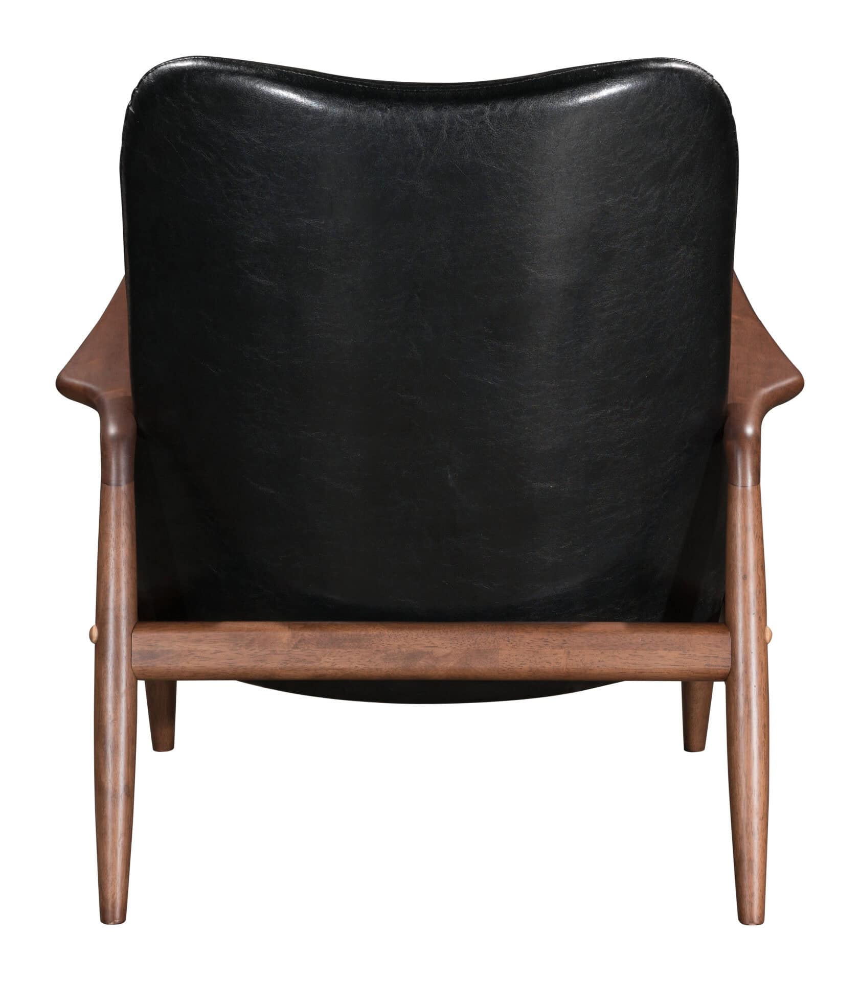 Mid-Century Modern Black Lounge Chair and Ottoman Set (2 Piece) 6 Mid-Century Modern Black Lounge Chair and Ottoman Set (2 Piece) - Image 6