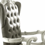 28 Inch Gray Faux Leather Tufted Swivel Adjustable Desk Chair