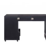 Black Rectangular Writing Desk with Storage Cabinets, 48 Inches Wide 11 Black Rectangular Writing Desk with Storage Cabinets, 48 Inches Wide