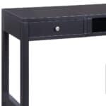 Black Rectangular Writing Desk with Storage Cabinets, 48 Inches Wide 13 Black Rectangular Writing Desk with Storage Cabinets, 48 Inches Wide