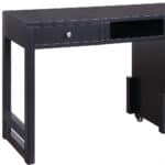 Black Rectangular Writing Desk with Storage Cabinets, 48 Inches Wide 14 Black Rectangular Writing Desk with Storage Cabinets, 48 Inches Wide