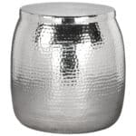 Modern Glam Round Aluminum Side Table