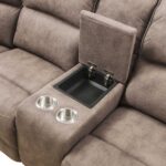 Brown Top Grain Leather Power Reclining Curved Corner Sectional With Console 13 Brown Top Grain Leather Power Reclining Curved Corner Sectional With Console
