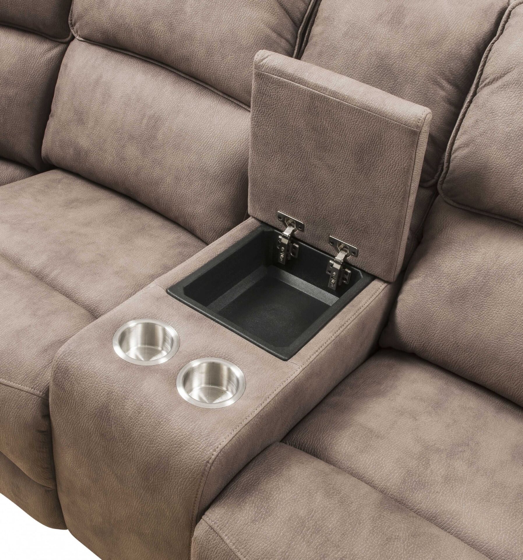 Brown Top Grain Leather Power Reclining Curved Corner Sectional With Console 6 Brown Top Grain Leather Power Reclining Curved Corner Sectional With Console - Image 6
