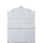 Antique White Wood Glass Mirror Hutch Buffet with Storage