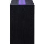 Black Wood Server With Glass Doors and LED Lighting