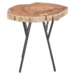 Reclaimed Acacia Wood and Steel Boho-Chic Accent Table 11 Reclaimed Acacia Wood and Steel Boho-Chic Accent Table