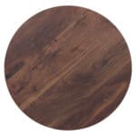 Round Pedestal Bistro Table with Brown and Black Finish