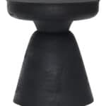 Black Mango Wood Geometric Stool or Side Table 11 Black Mango Wood Geometric Stool or Side Table