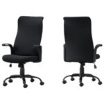 83.5" Adjustable Black Fabric Swivel Task Chair with Plastic Frame 5 83.5" Adjustable Black Fabric Swivel Task Chair with Plastic Frame