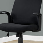 83.5" Adjustable Black Fabric Swivel Task Chair with Plastic Frame 7 83.5" Adjustable Black Fabric Swivel Task Chair with Plastic Frame