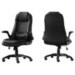 94-Inch High Adjustable Tufted Faux Leather Swivel Office Chair