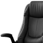 94-Inch High Adjustable Tufted Faux Leather Swivel Office Chair