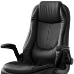 94-Inch High Adjustable Tufted Faux Leather Swivel Office Chair