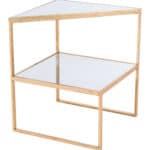 Gold Metal and Mirror Side Table with Bold Modern Design 11 Gold Metal and Mirror Side Table with Bold Modern Design