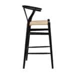 30-Inch Natural and Black Low Back Bar Stool With Footrest 9 30-Inch Natural and Black Low Back Bar Stool With Footrest