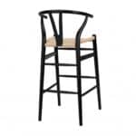 30-Inch Natural and Black Low Back Bar Stool With Footrest 10 30-Inch Natural and Black Low Back Bar Stool With Footrest