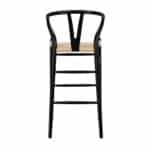 30-Inch Natural and Black Low Back Bar Stool With Footrest 11 30-Inch Natural and Black Low Back Bar Stool With Footrest