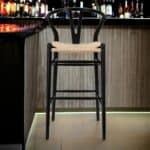30-Inch Natural and Black Low Back Bar Stool With Footrest 12 30-Inch Natural and Black Low Back Bar Stool With Footrest