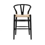 38 Inch Natural and Black Solid Wood Bar Stool 9 38 Inch Natural and Black Solid Wood Bar Stool