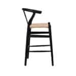 38 Inch Natural and Black Solid Wood Bar Stool 12 38 Inch Natural and Black Solid Wood Bar Stool