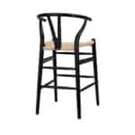 38 Inch Natural and Black Solid Wood Bar Stool 13 38 Inch Natural and Black Solid Wood Bar Stool
