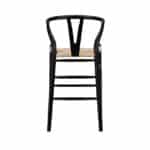 38 Inch Natural and Black Solid Wood Bar Stool 14 38 Inch Natural and Black Solid Wood Bar Stool