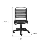 37-Inch Black Adjustable Swivel Bungee Office Chair With Lumbar 10 37-Inch Black Adjustable Swivel Bungee Office Chair With Lumbar