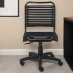 37-Inch Black Adjustable Swivel Bungee Office Chair With Lumbar 7 37-Inch Black Adjustable Swivel Bungee Office Chair With Lumbar