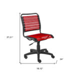 37.21-Inch Red and Black Adjustable Swivel Bungee Office Chair 10 37.21-Inch Red and Black Adjustable Swivel Bungee Office Chair