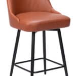 Modern Swivel Counter Stool with Faux Leather and Steel Frame 16 Modern Swivel Counter Stool with Faux Leather and Steel Frame