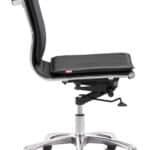 Ergonomic Armless Office Chair with Faux Leather and Chrome Frame 14 Ergonomic Armless Office Chair with Faux Leather and Chrome Frame