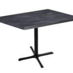 36-Inch Tall Indoor/Outdoor Table with 30 x 48-Inch Diameter Black Steel Rectangle Top, Black Wrinkle Base, and 30 x 30-Inch Diameter Foot 6 36-Inch Tall Indoor/Outdoor Table with 30 x 48-Inch Diameter Black Steel Rectangle Top, Black Wrinkle Base, and 30 x 30-Inch Diameter Foot