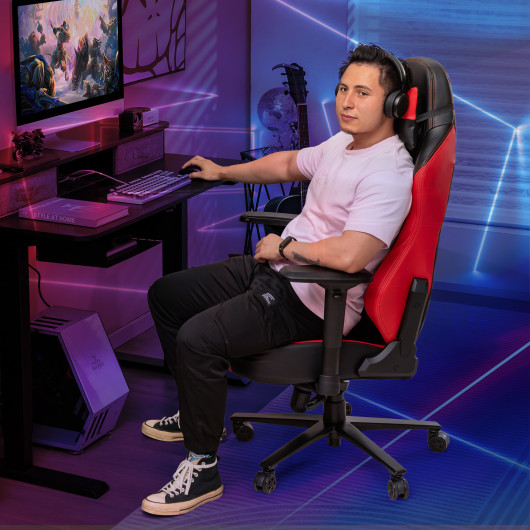 Ergonomic 360° Swivel Gaming Chair with 4D Armrests Red 2 Ergonomic 360° Swivel Gaming Chair with 4D Armrests Red - Image 2