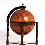 22" Old World Nautical Map Globe Mini Bar